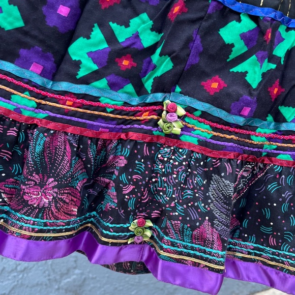 Vintage Tiered Skirt Maximalist Avant garde Cottagecore womens small - Picture 8 of 12